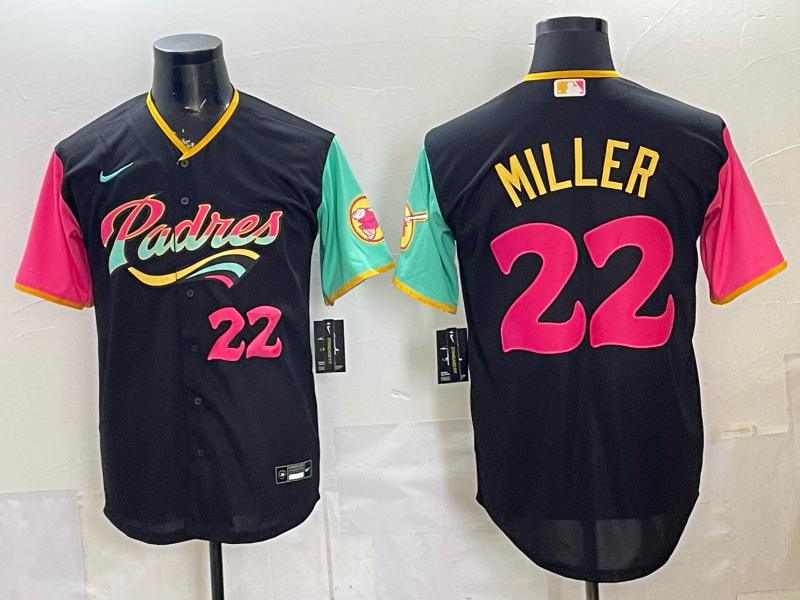 Men San Diego Padres #22 Miller black Nike 2026 MLB Jersey 0528001